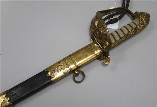 A Victorian Naval Officers sword